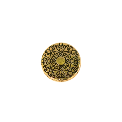 Reljeefse mustriga, kannaga metallnööp, 13mm, 20L