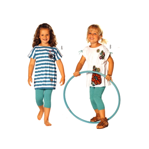 Pluus &amp; kleidike 98 - 128 cm, Top &amp; dress, Burda 9520
