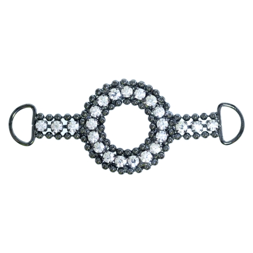 Metallist kristallidega vahedetail 64x26x12 mm, sobib rihmale laiusega 8 mm