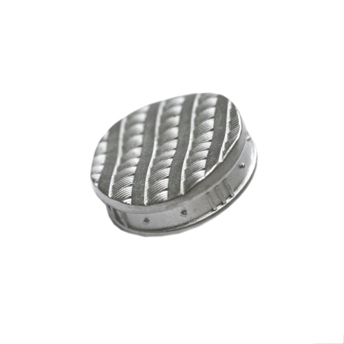Reljeefse punutisemustriga, küljemustriga, paksem kannaga metallnööp ø20mm, 32L