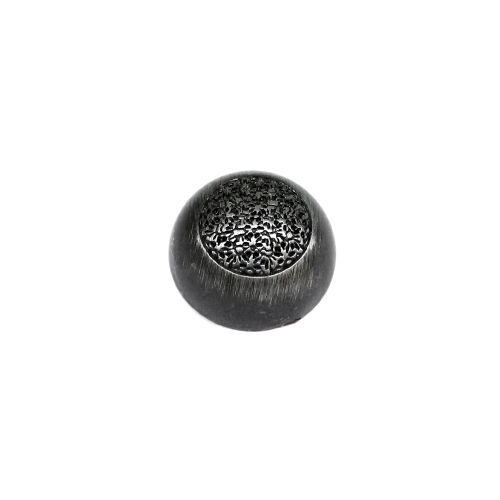 Reljeefse ornamendimustriga, kõrge, kumer, kannaga metallnööp, 18mm, 28L