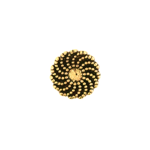 Reljeefse ornamendiga metallnööp kannaga 10mm, 18L