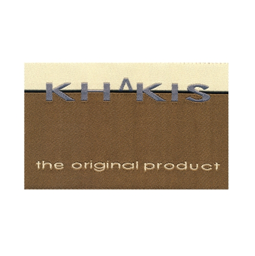 Triigitav aplikatsioon "Khakis the Original Product" 8,7 x 5,5 cm