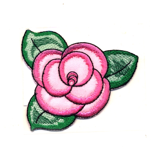 Triigitav Aplikatsioon; Roosiõis lehtedega / 8,5cm