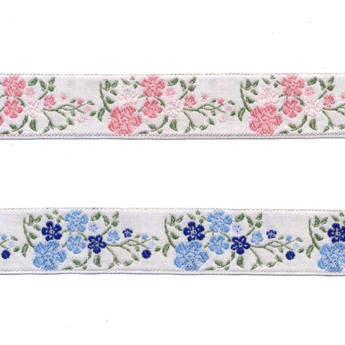 Lillemustriga valge pael 3 cm, #445-B