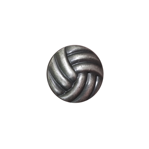 Metallilaadsest plastikust, reljeefse mustriga, kannaga nööp 13mm, (21L)