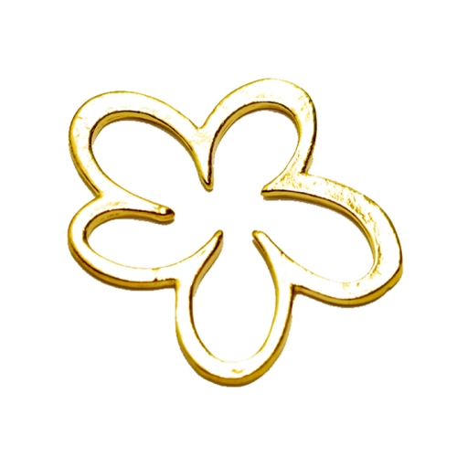 Metal Flower Charm, 45 x 40 x 2 mm