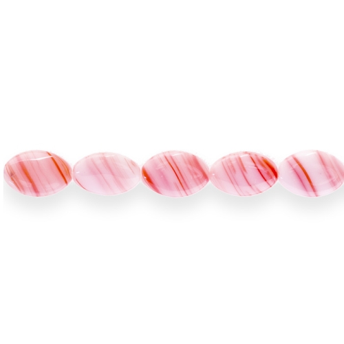 Ovaalne lapik pikuti läbistatud auguga 17x12mm klaashelmes 