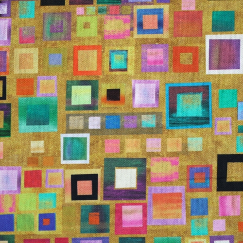Kuubikumustriga, tugevam dekoratiivkangas prinditud mustriga, Cubic Colourful Art (Half Panama Premium), 140cm, 151030-1468