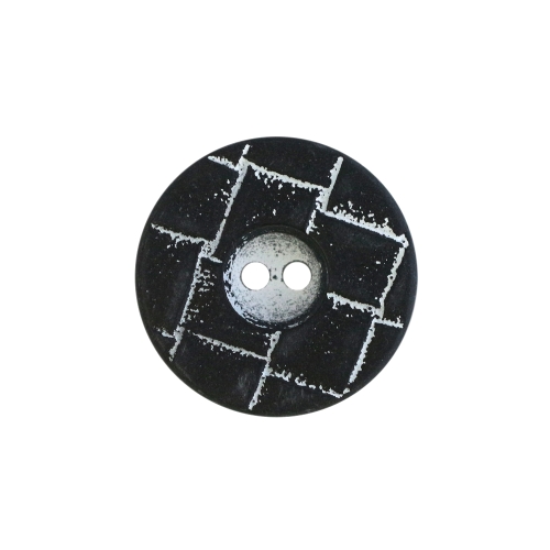 Reljeefse mustriga, kahe auguga plastiknööp, 30mm/48L