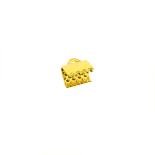 Otsakinnis, paelaotsik (nahkpaela kinnitus), Cord End C-Crimp, Dimple Pattern, 8mm