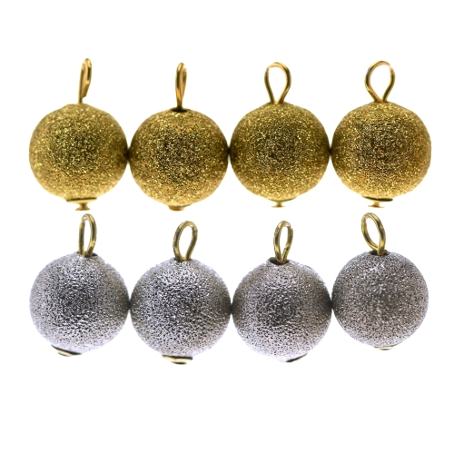 Metallist, ülalt aasaga, krobelise pinnaga helmes 12mm