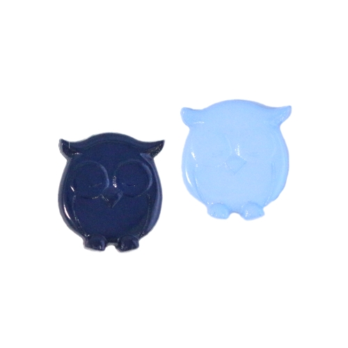 Öökulli kujuline, kannaga plastiknööp, 16x15mm, 24L