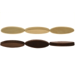 Ovaalne, lapik, lakitud puithelmes, 42x14x6mm