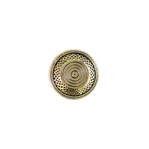 Reljeefse mustriga, kannaga metallnööp, 13mm, 20L