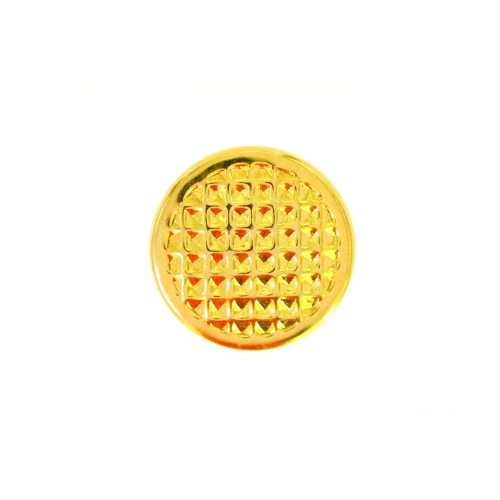 Metallist, reljeefse ruudumustriga, kannaga nööp 15mm, 24L