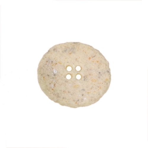 Kivitaoline, krobeline, lopergune, ümar, nelja auguga plastiknööp, 25mm, 40L