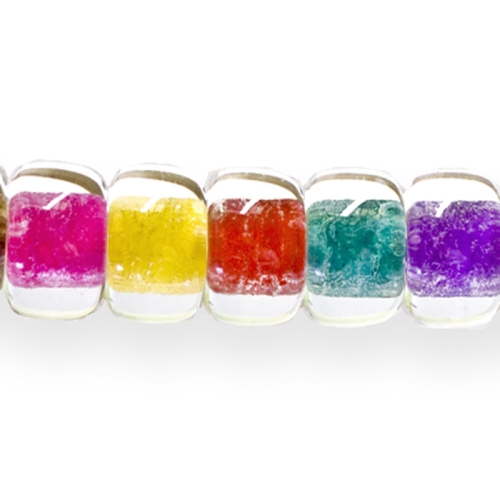 Torujas läbipaistev värvilise sisuga 17x11mm klaashelmes 