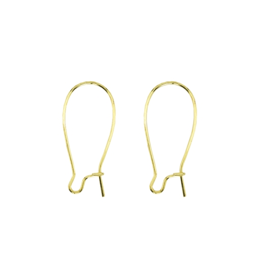 Earring Ear Wires, Closable;, 25 x 12mm