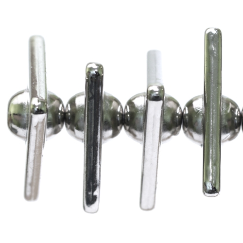 Kolmnurkne, ümara sisuga riputis/helmes CCB plastikust 30 x 10mm