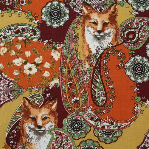 Rebaste ja ornamendiga, puuvillane kangas, 138,5cm, 108.360, Soodushind!