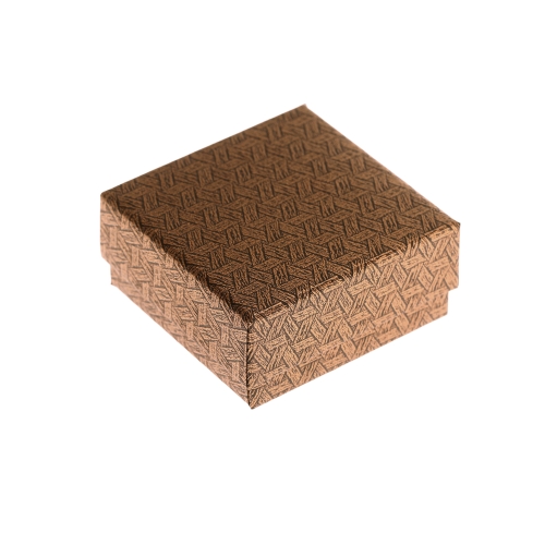 Pidulik, metallik, ornamendimustriga kinkekarp 7,5 x 3,5cm