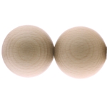 Hele naturaalne puidutooni ümar, lakkimata puithelmes, 40mm