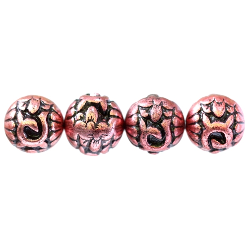 Ümar, graveeritud mustriga riputis/helmes CCB plastikust 16mm