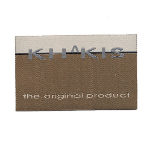 Triigitav aplikatsioon; "Khakis the Original Product", 9 x 5,5 cm