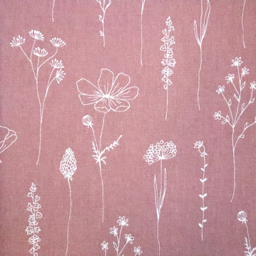Taimedega, tugevam dekoratiivkangas prinditud mustriga, Fine Fragile Flower, (Linelook Print Premium), 145cm, DL3240, DL3241