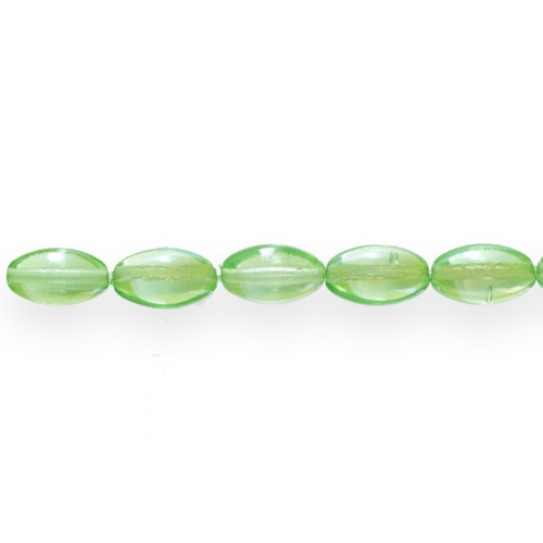Ovaalne pikuti läbistatud auguga 12x 7mm klaashelmes 