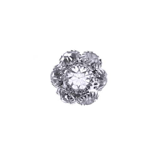 Väärikas, klaaskristalliga, metallist, kannaga pidulik nööp 14mm, 22L