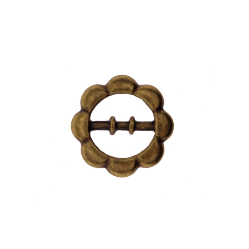 Metallist lillekujulinea pinguti, kaunistusdetail 23 mm, rihmale laiusega 10 mm