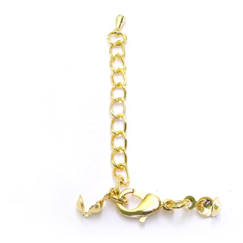 Kalottide ja karabiiniga kett, kinnituslüli, Clasp with Chain &amp; Bead Tip Ends, 12mm