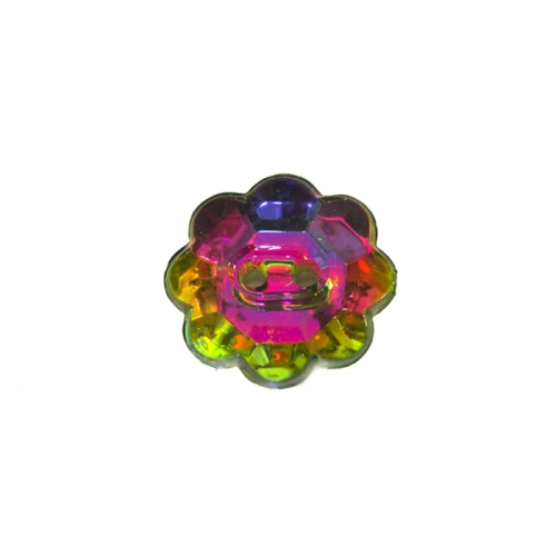Lillekujuline kristallilaadne akrüülnööp 12mm, 20L