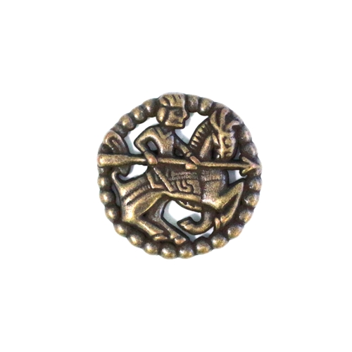 Metallist, ratsasõdalasega, kannaga nööp, 23mm/36L