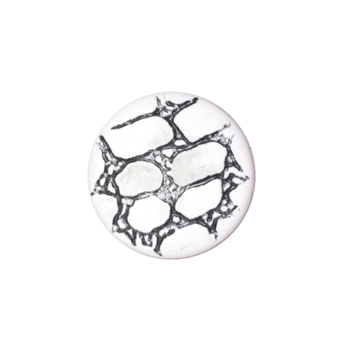 Must-valge, mustriline, kannaga nööp ø15 mm, suurus: 24L