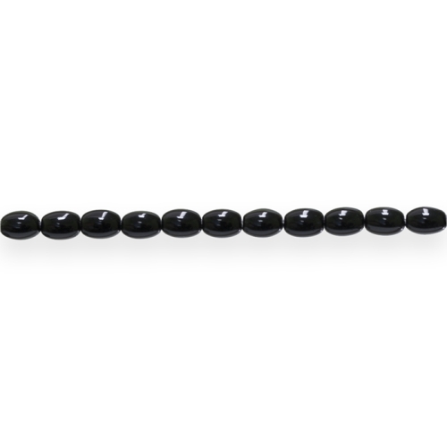 Ovaalne pikuti keskelt auguga klaashelmes 6x4mm 