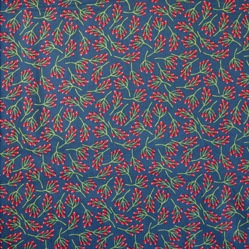 Marjamustriga, puuvillane kangas, 110cm, Yoyful Yoyful, 2080624