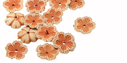 Lilleõiekujuline plastikhelmed 12 x 2mm
