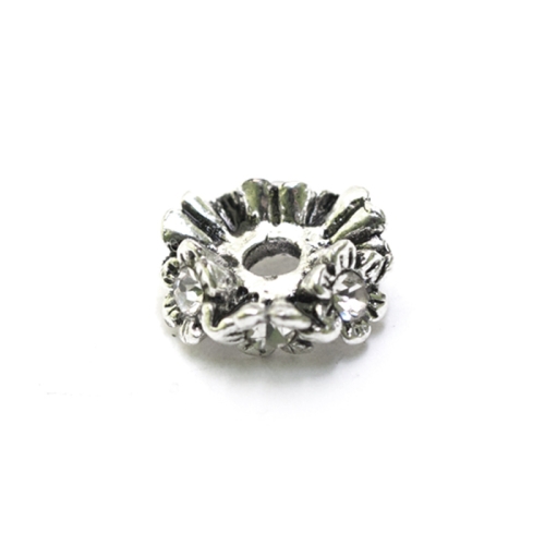 Vahedetail klaaskristallidega, 10 x 4mm