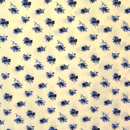 Lillemustriga, pehme ja veidi veniv polüesterkangas (Silky Stretch), Art. 9850