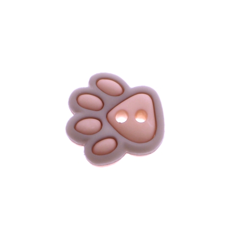 Käpakujuline, mati pinnaga, kahe auguga plastiknööp, 17x16mm, 26L