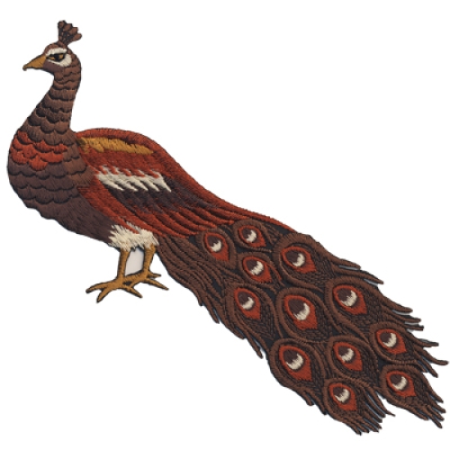 Triigitav aplikatsioon, vasakule vaatav paabulind, 20 x 10 cm