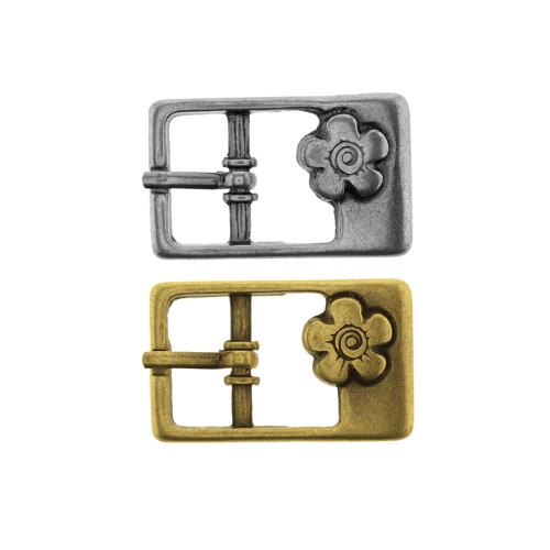 Metallist lille mustriga, piklik pannal 30x19 mm rihmale laiusega 15 mm