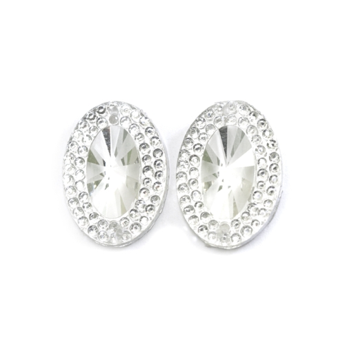 Mummulised, krobelise pinnaga tahulised dekoratiivkivid, 25 × 18 mm, 2 tk pakis