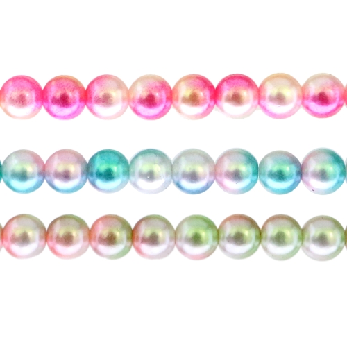 Ümar värvi üleminekutega akrüülhelmes, 8mm