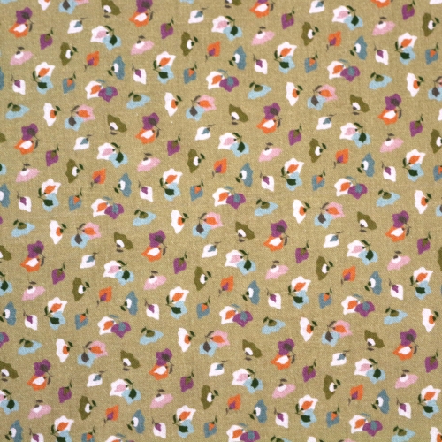 Lillemustriga, puuvillane kangas, Popelin Monet, 150cm, POPPMO000