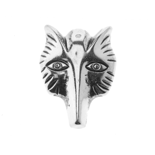 Hundiga, metallilaadsest plastikust, ülalt risti läbistatud helmes, 35x25x7mm
