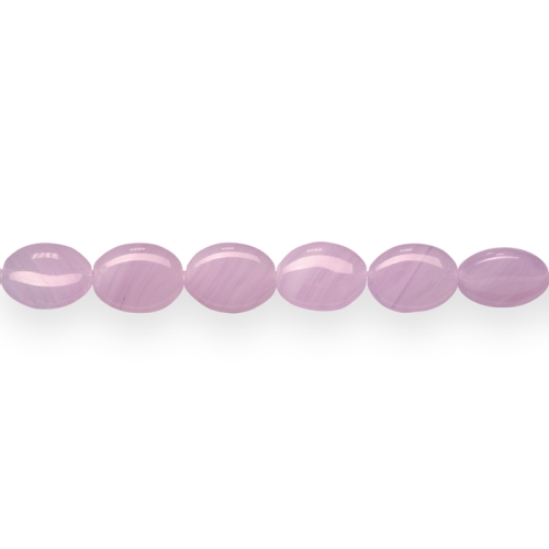 Ovaalne, lapik, pikuti läbistatud auguga 12x9x5mm klaashelmes 
